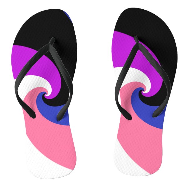 Tongs Drapeau de fierté Genderfluid Abstrait Spirale Boh (Semelle)