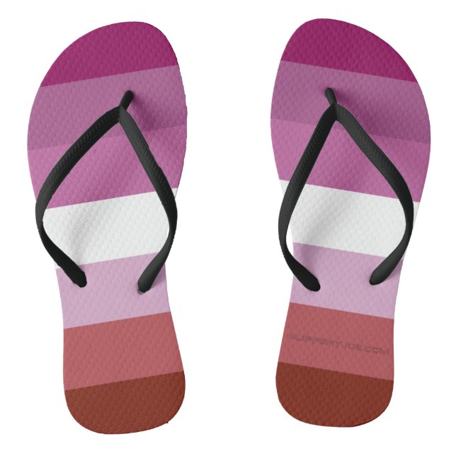 Tongs Drapeau de fierté lesbienne de SlipperyJoe féminin (Semelle)