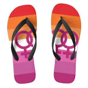 Tongs Drapeau de fierté lesbienne WLW