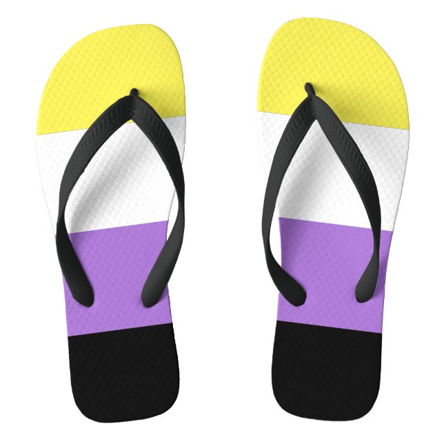 Tongs Drapeau de fierté non binaire (Semelle)