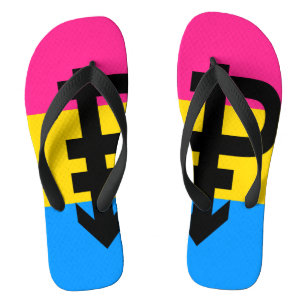 Tongs Drapeau de fierté pansexuelle