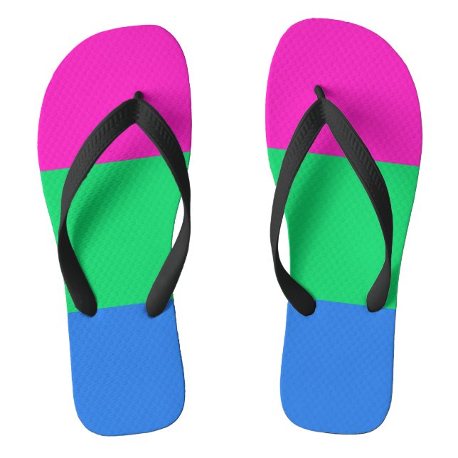 Tongs Drapeau de fierté polysexuelle (Semelle)