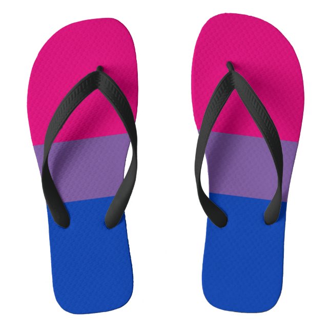 Tongs Drapeau de la fierté bisexuelle (Semelle)