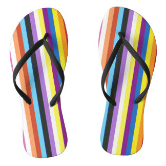 Tongs Drapeau de la Fierté Grilles colorées Motif Flip F