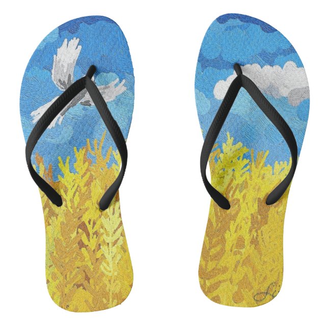 Tongs Drapeau de l'Ukraine Paysage (Semelle)