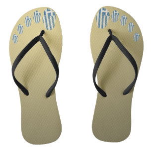 Tongs Drapeau d'empreintes digitales grec