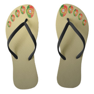 Tongs Drapeau d'empreintes digitales portugais