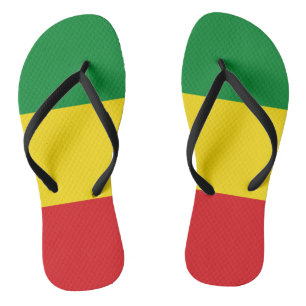 Tongs Drapeau rastafari éthiopien Rasta