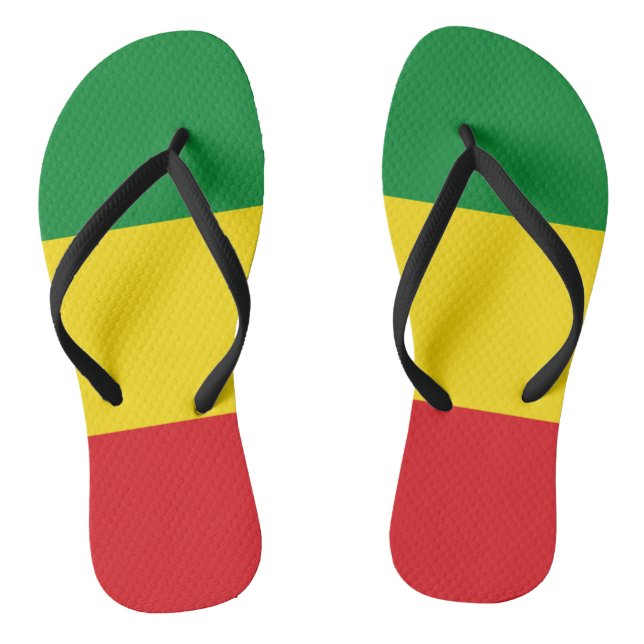 Tongs Drapeau rastafari éthiopien Rasta (Semelle)