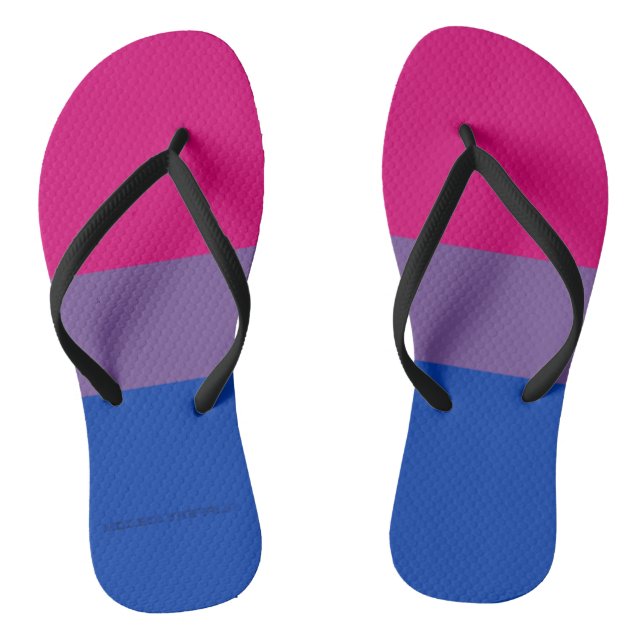 Tongs Drapeau SlipperyJoe's Bisexual Pride lavande-rose (Semelle)