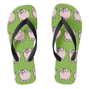 Tongs Drôle 4 Cochon de caricature Choisir des hommes de
