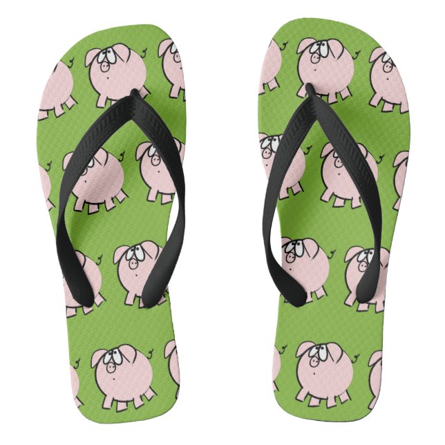 Tongs Drôle de 4 Cartoon Cochon Choisir la couleur Homme (Semelle)