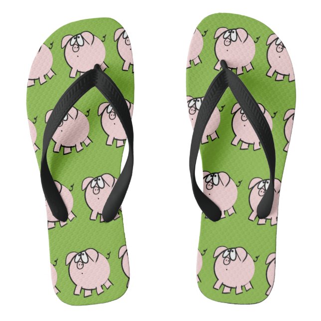 Tongs Drôle de 4 Cartoon Porc Choisissez la couleur homm (Semelle)