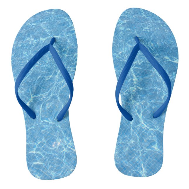 Tongs Eau Bleue Aqua Elégant Modèle Adulte Slim Straps (Semelle)