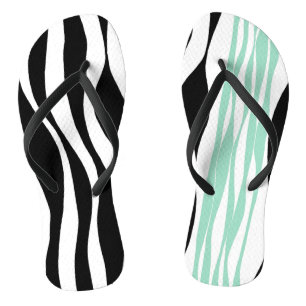 Tongs Ebb et flux - Mint vert, blanc et noir