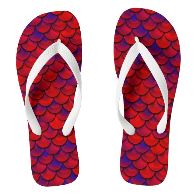 Tongs Échelles rouge et violet (Semelle)