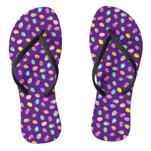 Tongs Egg de Pâques violet Arrière - plan Motif d'art
