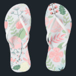 Tongs Élégant floral rose<br><div class="desc">Illustration florale délicate et sucrée, parfaite pour le printemps, l'été, mais aussi pour la mariée, les demoiselles d'honneur, la mère de la mariée, la mère du mariée, la femme d'honneur, les cadeaux de fleurs, et plus encore !</div>