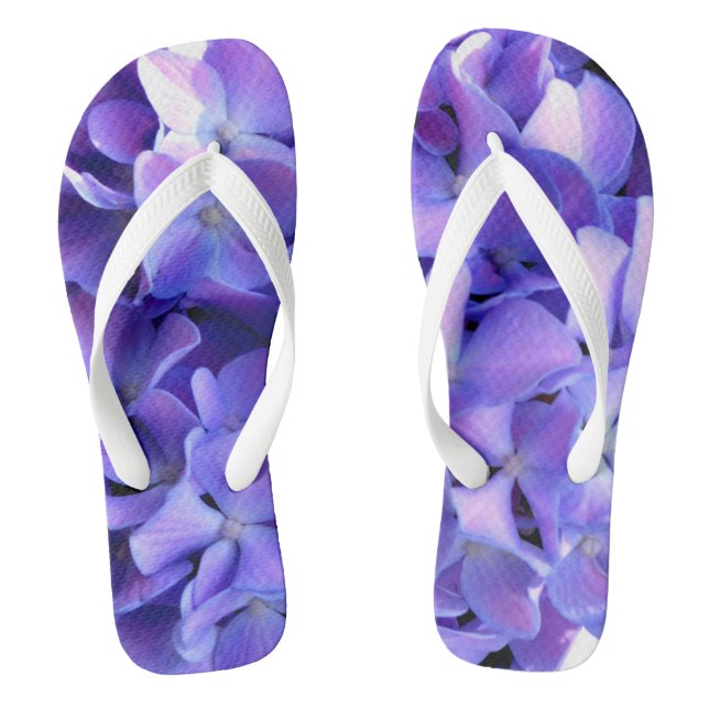 Tongs Elégante florales violettes profondes perwinkle hy (Semelle)