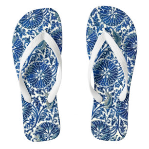 Tongs Élever vos vibes d'été avec Floral bleu