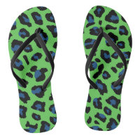 Empreinte de léopard bleu et vert