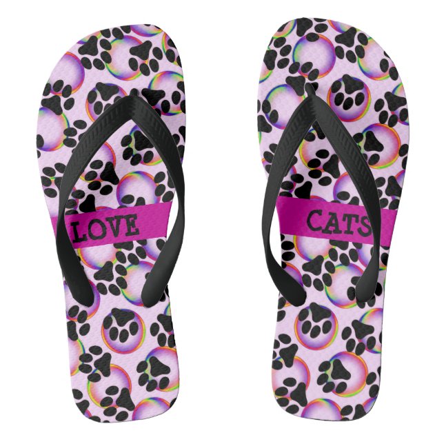 Tongs Empreinte de patte Love Cats (Semelle)