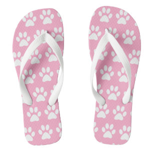 Tongs Empreintes de patte de chien Motif mignon Rose Été