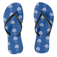 Tongs en plastique motif méduses bleues de plage