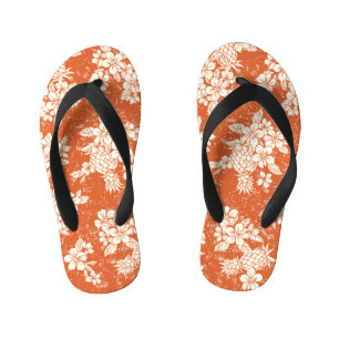 Tongs Enfants Aloha Spirit : Hibiscus-Ananas Harmonie.