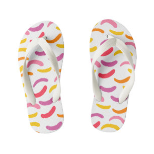Tongs Enfants Aquarelle adorable abstrait coloré motif chic