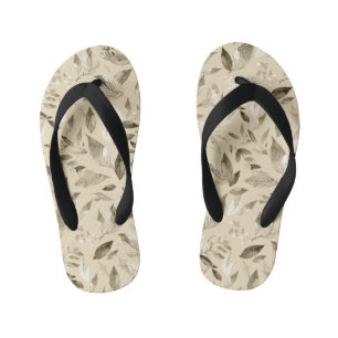 Tongs Enfants Aquarelle chute feuilles 4