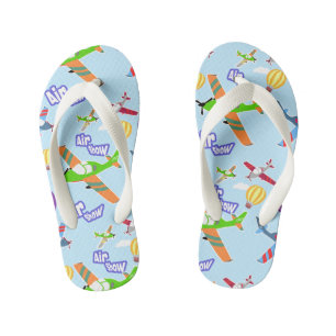 Tongs Enfants Avion Montrer Blue Kid's Flip Flops