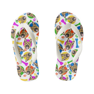 Tongs Enfants Berger allemand coloré et ludique