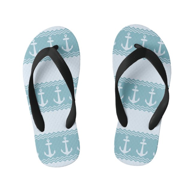 Tongs Enfants Bleu Ancre nautique (Semelle)