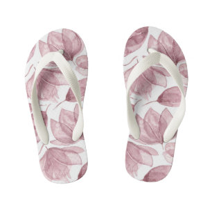 Tongs Enfants Botanical Floral Pink Plant Flower Pattern