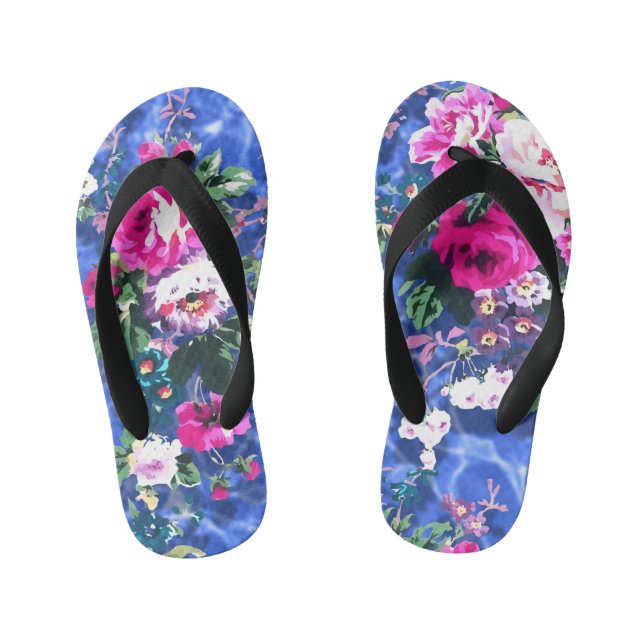 Tongs Enfants Bouquets avec roses (Semelle)