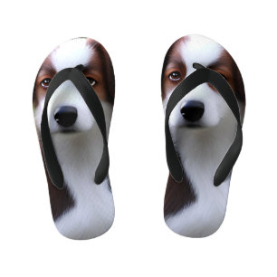 Tongs Enfants Bruce The Border Collie Puppy, Flip Flops