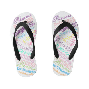 Tongs Enfants Cadeau personnalisé avec nom en collage et couleur