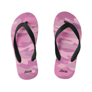 Tongs Enfants Camo de l'armée rose personnalisées Flip Flops pou