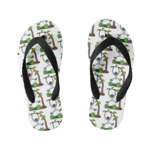 Tongs Enfants Caricature de bande de gibbon joyeux