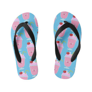 Tongs Enfants Caricature de crème glacée de fraise mignonne