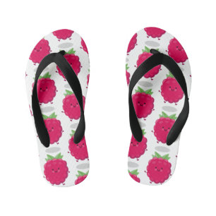 Tongs Enfants Caricature de framboise très heureuse