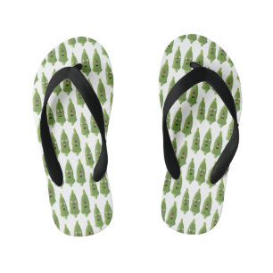 Tongs Enfants Caricature de légumes de l'okra chantante mignonne