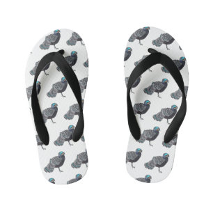 Tongs Enfants Caricature d'oiseau de faisan paon de Bornéo