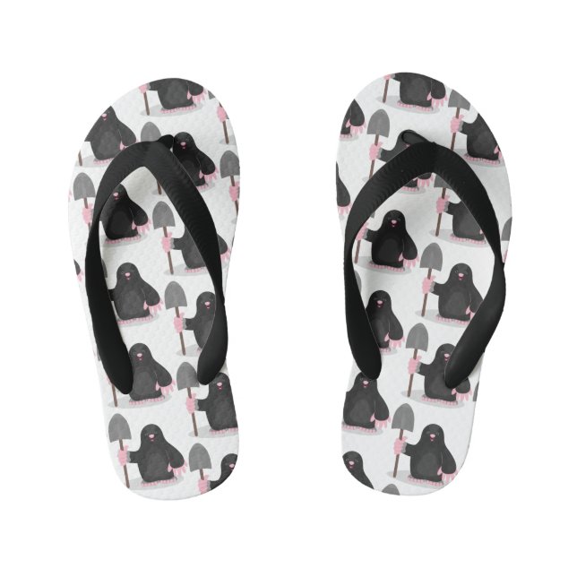 Tongs Enfants Caricature mole joyeux (Semelle)