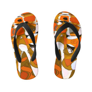 Tongs Enfants Cercles d'automne lumineux : motif abstrait.