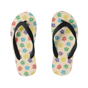 Tongs Enfants Cercles géométriques floraux tourbillonnants color