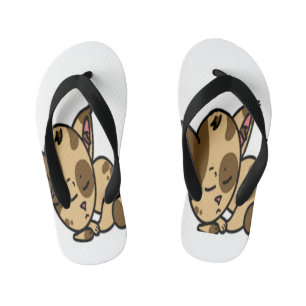 Tongs Enfants chat qui dort