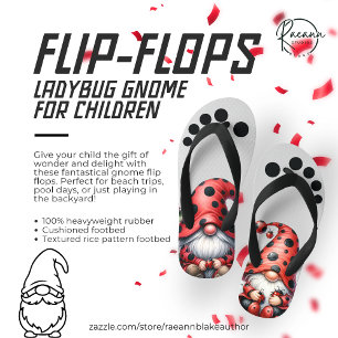 Tongs Enfants Chaussures de plage pour enfants Gnome coccinelle
