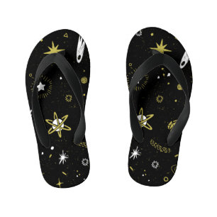 Tongs Enfants Ciel nocturne : motif cosmique sans soudure.
